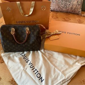 Authentic Louis Vuitton comes with everything shown, including the paperwork.